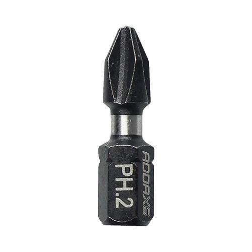 PH2 x 25mm Addax X6 Impact Screwdriver Bit (Pack of 10) 2PH25X6