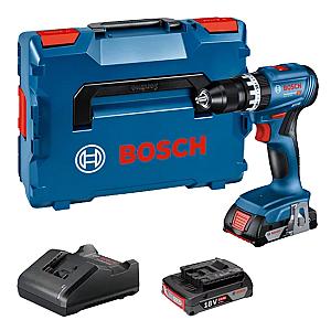 Bosch GSB 18V-45 Combi 2 x 2.0ah Batteries in L-Boxx *Refurbished*