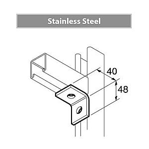Stainless Steel Channel Brackets, Unistrut Compatible