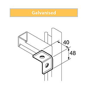 Galvanised Channel Brackets, Unistrut Compatible
