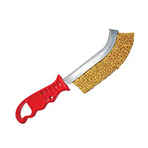 Hilka Scratch Brush Brass Coated Wire with Plastic Handle 49404001