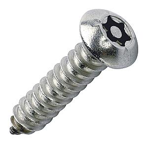 No. 6 x 1/2" (3.5 x 13mm) Button Self Tapping Screw Resistorx Stainless Steel (A2 304) TX-10H