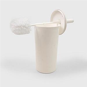 DOMED HEAD TOILET BRUSH WITH TALL ENCLOSED HOLDER 385mm Handle N11