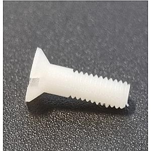 M3 x 10 Countersunk Slotted Nylon Screw Grade 66 Natural DIN 963