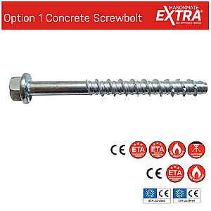 MasonMate Extra Hex Flange Concrete Screw Bolt, ETA1 Option 1