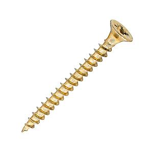 Sidax 3.5 x 35mm Countersunk Pozi, CHP01 General-Purpose Woodscrew, Zinc & Yellow CHP01-035035