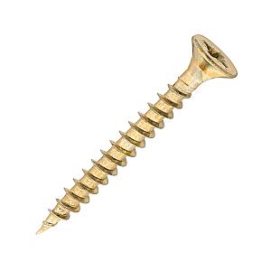 Sidax 4.0 x 35mm Countersunk Pozi, CHP01 General-Purpose Woodscrew, Zinc & Yellow CHP01-040035