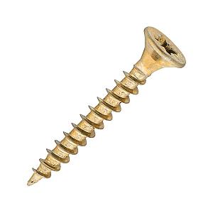 Sidax 4.0 x 30mm Countersunk Pozi, CHP01 General-Purpose Woodscrew, Zinc & Yellow CHP01-040030