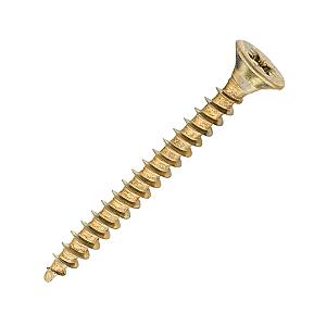 Sidax 4.0 x 40 Countersunk Pozi, CHP01 General-Purpose Woodscrew, Zinc & Yellow CHP01-040040