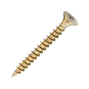 Sidax 4.5 x 40mm Countersunk Pozi, CHP01 General-Purpose Woodscrew, Zinc & Yellow CHP01-045040