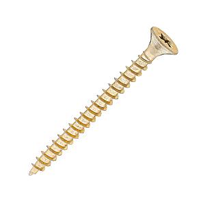 Sidax 4.5 x 50mm Countersunk Pozi, CHP01 General-Purpose Woodscrew, Zinc & Yellow CHP01-045050