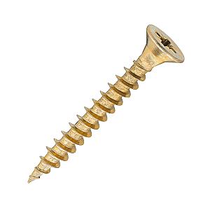 Sidax 5.0 x 40mm Countersunk Pozi, CHP01 General-Purpose Woodscrew, Zinc & Yellow CHP01-050040