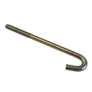 M10 x 165 Hook Bolt Only Bright Zinc Plated