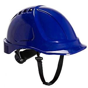 Royal Blue Site Helmet (Site Visitor) with Chin Strap and Wheel PS55