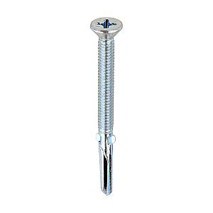 Timco 5.5 x 65mm Countersunk Self Drill Screws, Timber To Metal 3.0-12.0mm, Bright Zinc Plated, No3. Phillips Drive