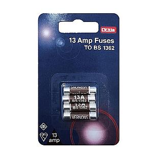 13 Amp Replacement Fuses, Pack of 4