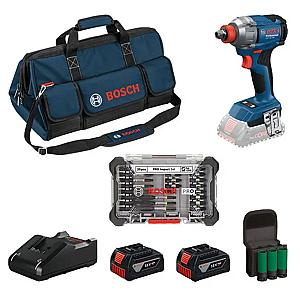 Bosch GDX 18V-285  Impact Wrench / Driver with 2 x 4.0ah batteries plus accessories