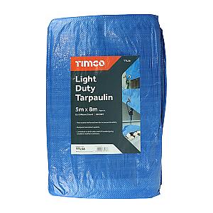 Timco 5M x 8M Light Duty Tarpaulin, Blue TTL58