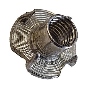 M6 x 9mm 4 Pronged Tee Nut, Stainless Steel A2 (304)