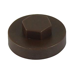 16mm Cover Cap Vandyke Brown to suit hexagon head self drill screws with 8mm 5/16" heads, 16mm washers