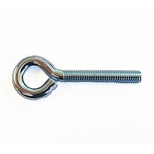 M5 x 30mm Shank Length, Folded Eye Bolt, 8mm Eye, Steel Zinc