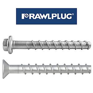 Rawlplug R-HLX Concrete Screw Anchor Bolts & R-HLX-I-ZP Internally Threaded Concrete Screw Anchors