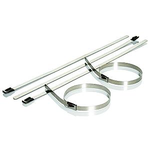 840 x 4.6 Uncoated Stainless Steel Cable Ties (Pack of 100)