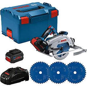 Bosch GKS 18V-68GC Bi-Turbo Circular Saw with 2 x 5.5Ah Batteries & 3 Blades