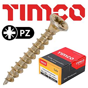 Timco Solo Chipboard & Woodscrews, Steel Zinc & Yellow Plated