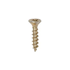 4.0 x 20 (8 x 3/4) Solo Countersunk Pozi Pz2, Woodscrew, Steel Yellow Finish, 40020SOLOC