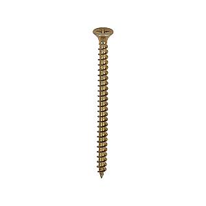 4.0 x 60 (8 x 2" 1/2) Solo Countersunk Pozi Pz2, Woodscrew, Steel Yellow Finish, 40060SOLOC