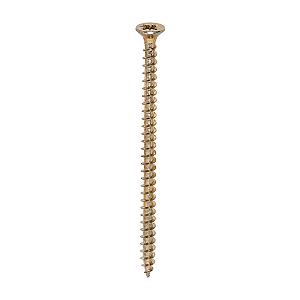 4.0 x 70 (8 x 2" 3/4) Solo Countersunk Pozi Pz2, Woodscrew, Steel Yellow Finish, 40070SOLOC