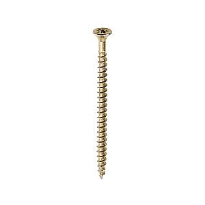 5.0 x 80 (10 x 3") Solo Countersunk Pozi Pz2, Woodscrew, Steel Yellow Finish, 50080SOLOC