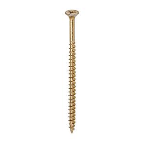 5.0 x 90 (10 x 3" 1/2) Solo Countersunk Pozi Pz2, Woodscrew, Steel Yellow Finish, 50090SOLOC