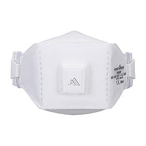 P393 Portwest Eagle Pro FFP3 Valved Dolomite Fold Flat Respirator Mask (Pack of 10)