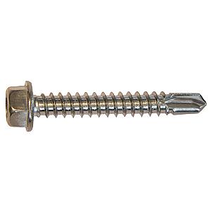 3.5 x 9.5 Hexagon Flange Head Self Drilling Screw, Stainless Steel A2, DIN7504k