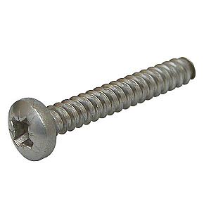 4 x 1/4" (2.9 x 6mm) Self Tapping Screw, Pan Pozi No.1 B, A2 Stainless Steel (304)