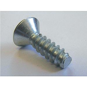 2 x 3/16" (2.2 x 5mm) Self Tapping Screw, Countersunk Pozi No.2 B, Steel Bright Zinc Plated
