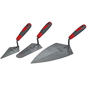 Faithfull 3 Piece Trowel Set Soft Grip Handle FAISGTSET3