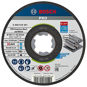 Bosch 115 x 1.0 x 22mm X-Lock Pro for Inox Cutting Disc 2608619262