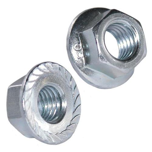 POWERTEC 100Pack Serrated Flange Hex Lock  M10  Nuts | Premium Carbon Steel Zinc Plated Fasteners Qln1202 P4